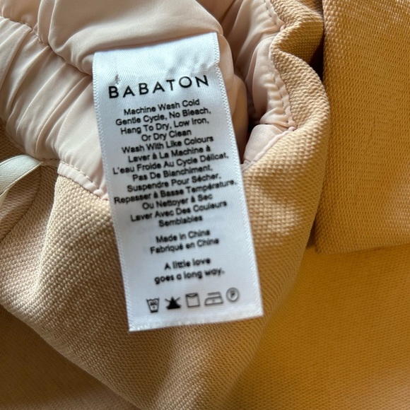 ARITZIA Babaton Blush Pink Strapless Neck Ruffle Detail Flutter Jumpsuit Size 00 - Picture 13 of 13